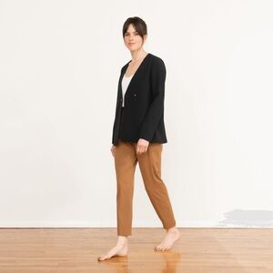 ADAY Women's Double‎ Take Blazer Black Wrinkle Resistant Double Breasted- Large